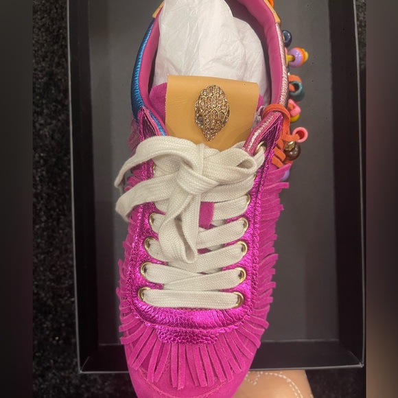 Kurt Geiger Pink Fringe Sneakers with Beads WOWW STYLE - Picture 4 of 4